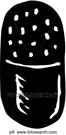 Pill View Large Clip Art Graphic Clipart - Pill. Fotosearch