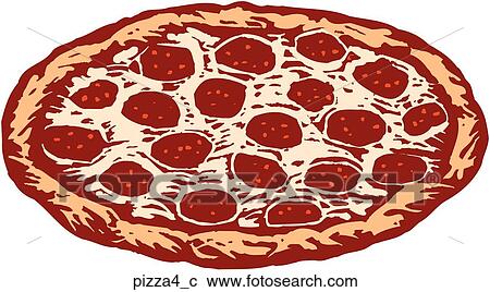Pizza 4 View Large Clip Art Graphic Clipart - Pizza 4. Fotosearch