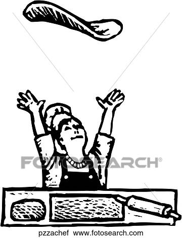 Pizza Chef View Large Clip Art Graphic Clipart - Pizza Chef. Fotosearch