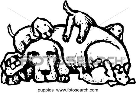 Puppies View Large Clip Art Graphic Clip Art - Puppies. Fotosearch