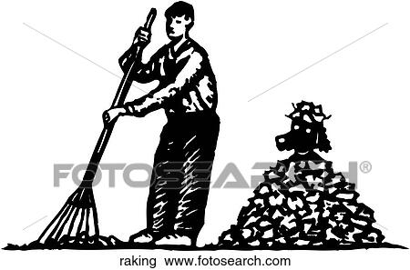 Clipart - Raking. Fotosearch