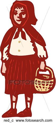 Clipart - Red Riding Hood. Fotosearch