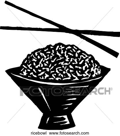 Clipart - Rice Bowl. Fotosearch