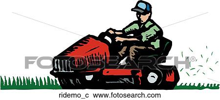 Clipart - Ride Mower. Fotosearch