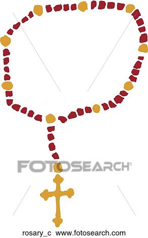 Rosary View Large Clip Art Graphic Clipart - Rosary. Fotosearch