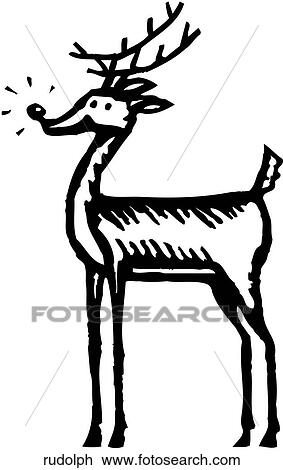 Rudolph View Large Clip Art Graphic Clipart - Rudolph. Fotosearch