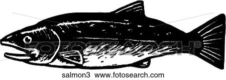 Salmon 3 View Large Clip Art Graphic Clipart - Salmon 3. Fotosearch