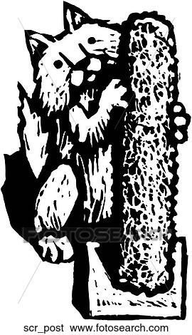 Scratching Post View Large Clip Art Graphic Clip Art - Scratching Post. Fotosearch