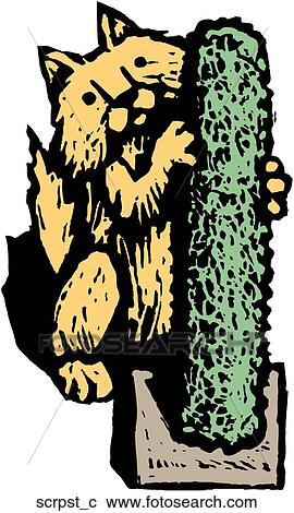 Clipart - Scratching Post. Fotosearch