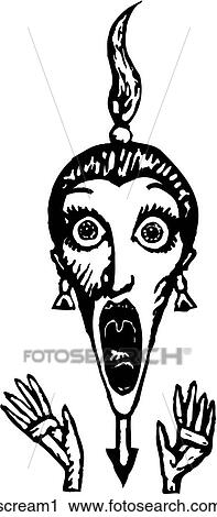 Clipart - Scream 1. Fotosearch