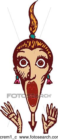 Clipart - Scream 1. Fotosearch