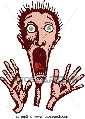 Scream 2 View Large Clip Art Graphic Clipart - Scream 2. Fotosearch
