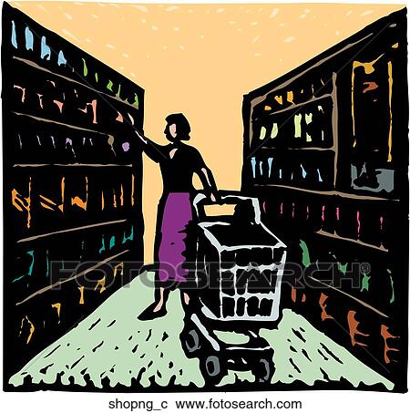 Clipart - Shopping. Fotosearch