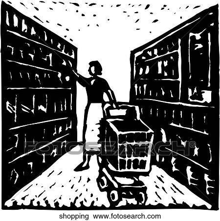 Clipart - Shopping. Fotosearch