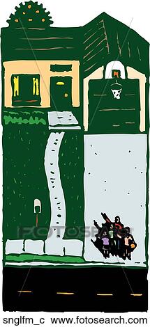 Clipart - Single Family. Fotosearch