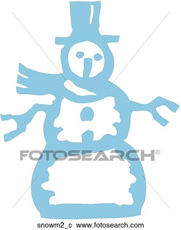 Clipart - Snowman 2. Fotosearch