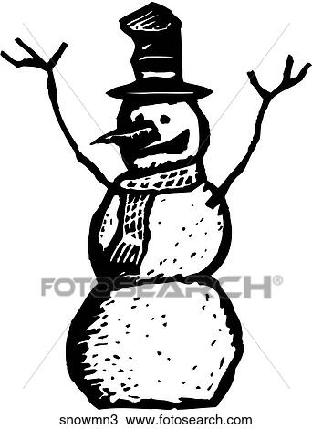 Clipart - Snowman 3. Fotosearch