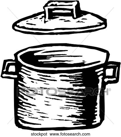 Stockpot View Large Clip Art Graphic Clip Art - Stockpot. Fotosearch