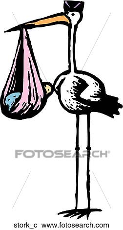 Clipart - Stork. Fotosearch