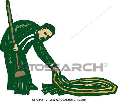 Clipart - Sweep Under the Rug. Fotosearch