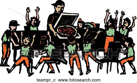 Team Party View Large Clip Art Graphic Clipart - Team Party. Fotosearch