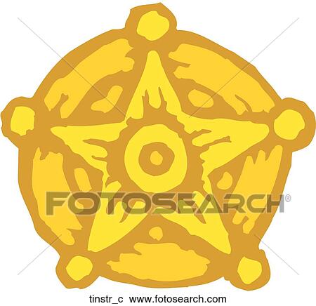 Tin Star View Large Clip Art Graphic Clipart - Tin Star. Fotosearch