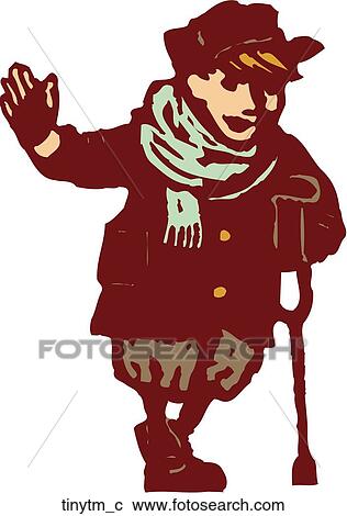 Clipart - Tiny Tim. Fotosearch