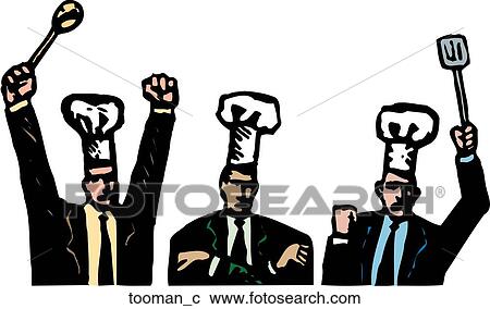Too Many Chefs in the Kitchen View Large Clip Art Graphic Clipart - Too Many Chefs in the Kitchen. Fotosearch