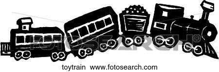 Toy Train View Large Clip Art Graphic Clipart - Toy Train. Fotosearch