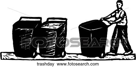 Clip Art - Trash Day. Fotosearch