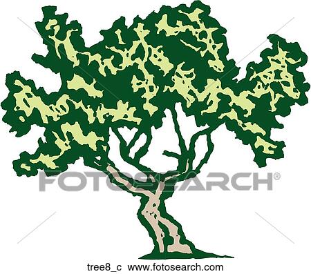 Tree 8 View Large Clip Art Graphic Clipart - Tree 8. Fotosearch