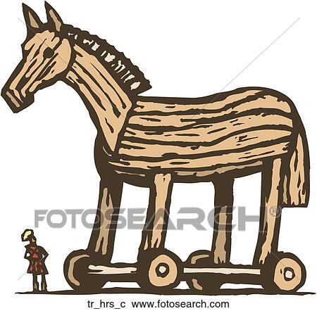 Trojan Horse View Large Clip Art Graphic Clipart - Trojan Horse. Fotosearch