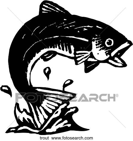 Trout View Large Clip Art Graphic Clip Art - Trout. Fotosearch
