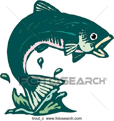 Clipart - Trout. Fotosearch