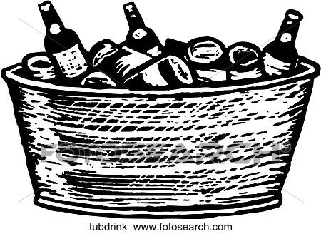 Tub of Drinks View Large Clip Art Graphic Clipart - Tub of Drinks. Fotosearch