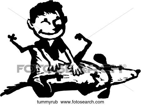 Tummy Rub View Large Clip Art Graphic Clipart - Tummy Rub. Fotosearch