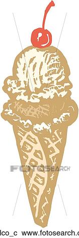 Clipart - Waffle Cone. Fotosearch