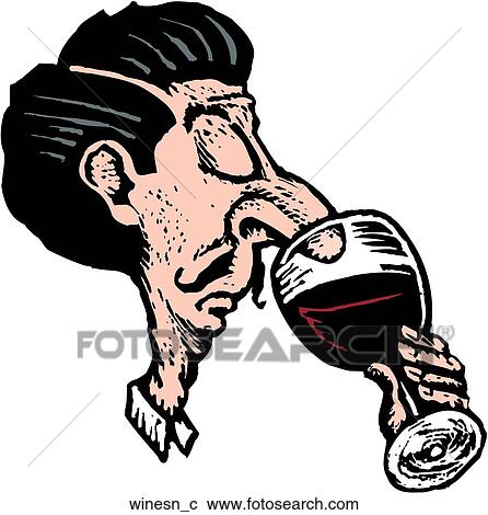 Clipart - Wine Snob. Fotosearch