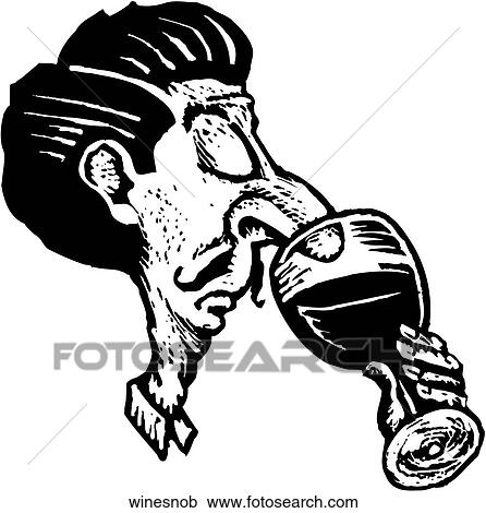 Clipart - Wine Snob. Fotosearch