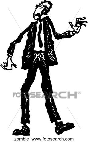 Zombie View Large Clip Art Graphic Clipart - Zombie. Fotosearch