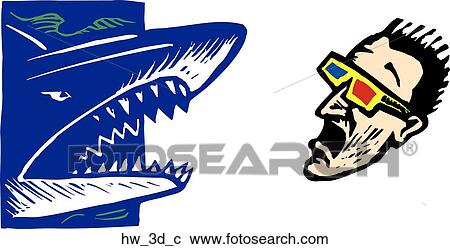 3d View Large Clip Art Graphic Clipart - 3d. Fotosearch