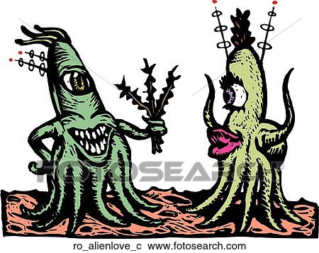 Clipart - Alien Love. Fotosearch