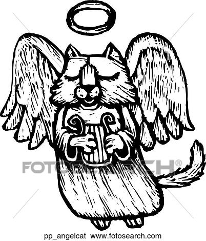 Angel Cat View Large Clip Art Graphic Clip Art - Angel Cat. Fotosearch