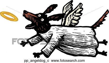 Clipart - Angel Dog. Fotosearch