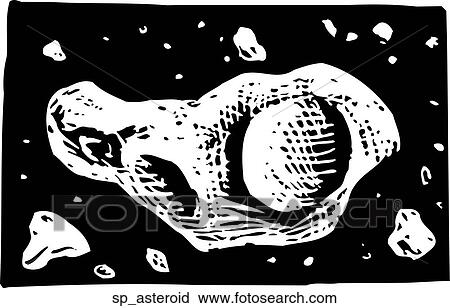 Asteroid View Large Clip Art Graphic Clipart - Asteroid. Fotosearch