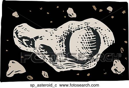 Asteroid View Large Clip Art Graphic Clipart - Asteroid. Fotosearch