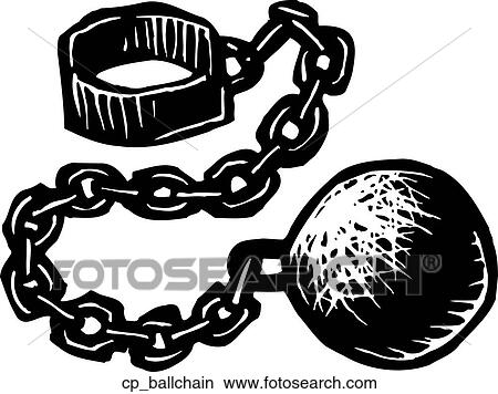 Ball and chain Clipart | cp_ballchain | Fotosearch