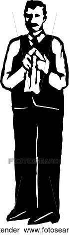 Clipart - Bartender. Fotosearch