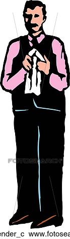 Clipart - Bartender. Fotosearch