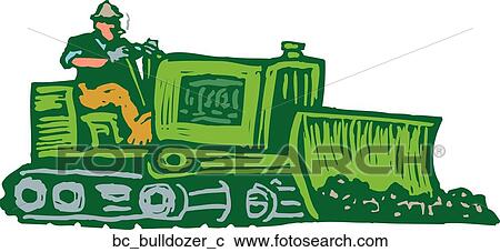 Clipart - Bulldozer Operator. Fotosearch